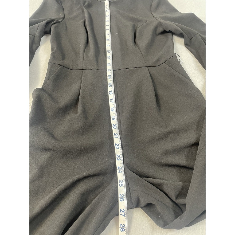 Calvin Klein Womens Jumpsuit Pleated Front 3/4 Bell Sleeve Wide Leg Pockets Sz 6 - Picture 12 of 16